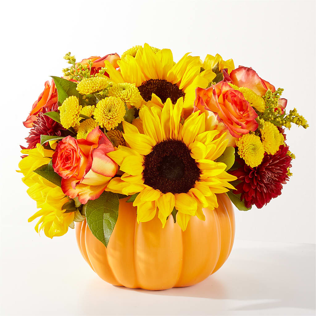 Golden Gourd Pumpkin Bouquet – Ros-al Floral, Forest City PA