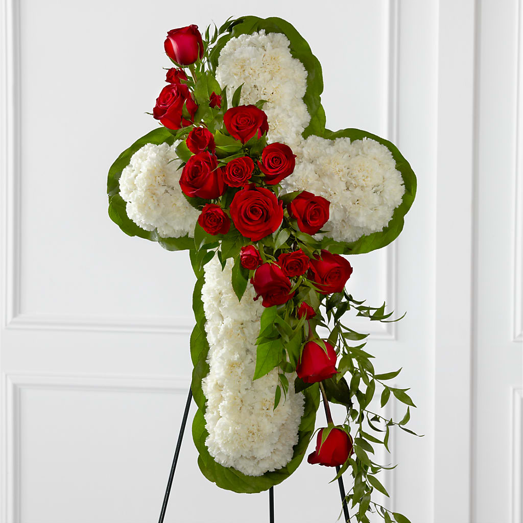 Floral Cross Easel – Ros-al Floral, Forest City PA