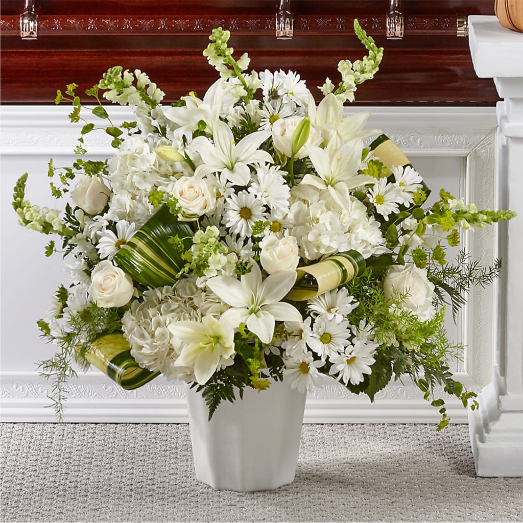 Thoughts of Tranquility Floor Basket – Ros-al Floral, Forest City PA