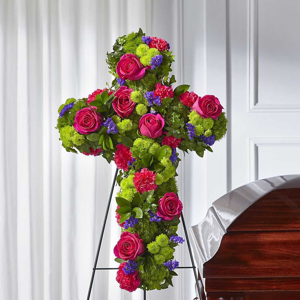 Tribute Rose Floral Cross – Ros-al Floral, Forest City PA