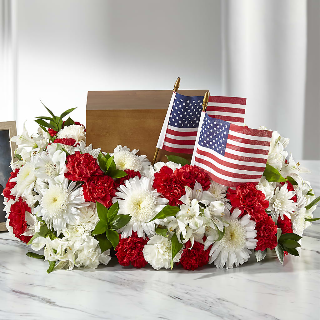 Spirit of Patriotism Cremation Adornment – Ros-al Floral, Forest City PA