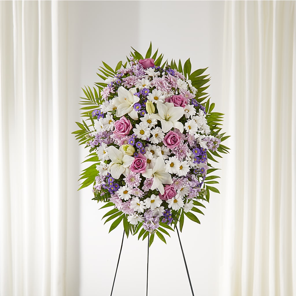 Surrounded by Love Standing Spray – Ros-al Floral, Forest City PA