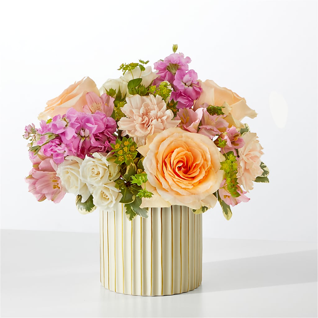 Paradise Bouquet with Ivory Vase – Ros-al Floral, Forest City PA