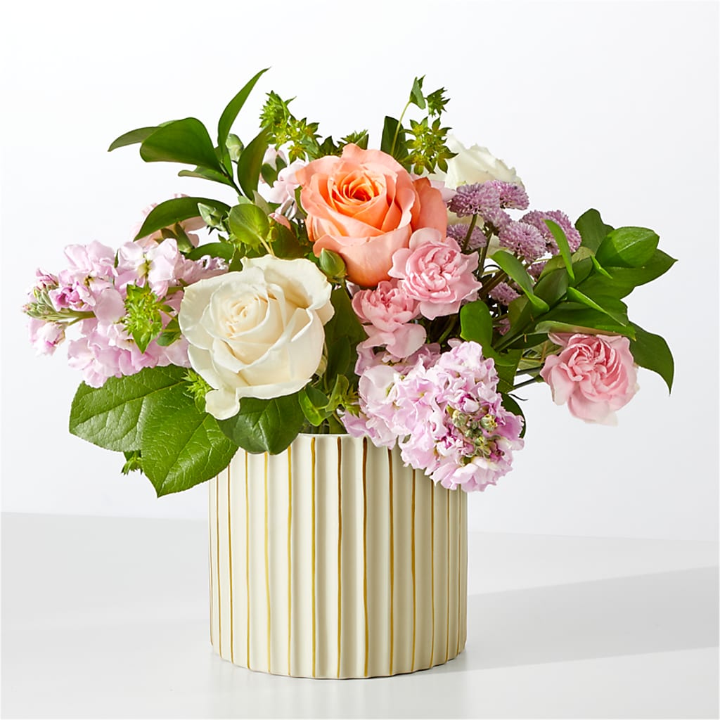 French Market Bouquet with Ivory Vase – Ros-al Floral, Forest City PA