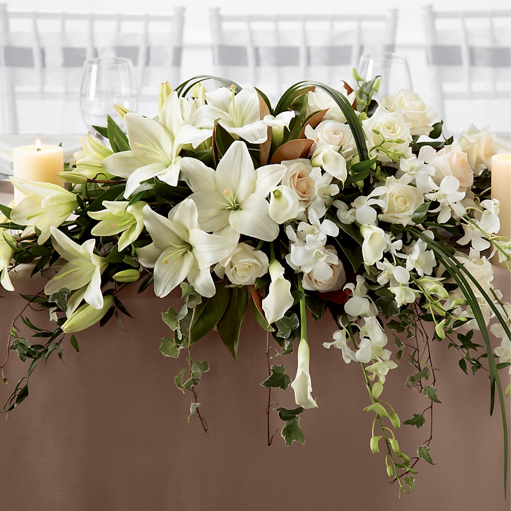 White Linen Arrangement – Ros-al Floral, Forest City PA