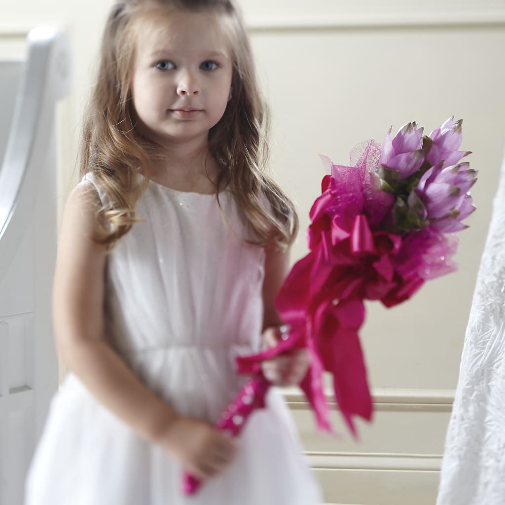Sparkle Pink Flower Girl Bouquet – Ros-al Floral, Forest City PA
