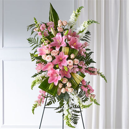 Elegant Embrace Standing Spray –  Ros-al Floral, Forest City PA