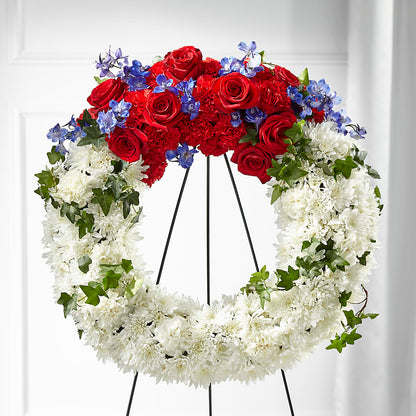 Patriotic Passion Wreath –  Ros-al Floral, Forest City PA
