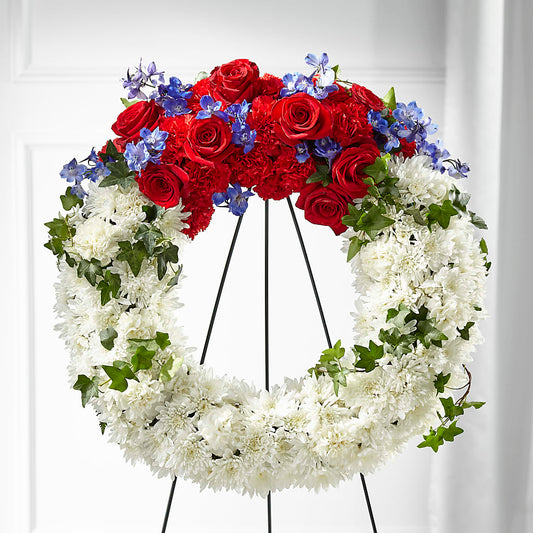 Patriotic Passion Wreath –  Ros-al Floral, Forest City PA