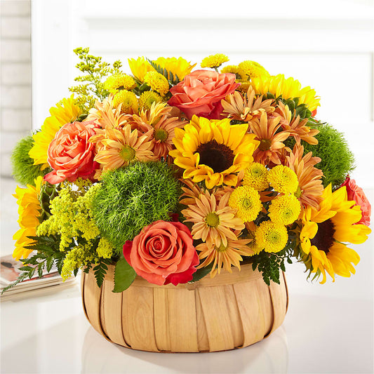 Harvest Sunflower Basket –  Ros-al Floral, Forest City PA