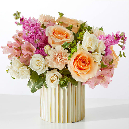 Paradise Bouquet with Ivory Vase –  Ros-al Floral, Forest City PA