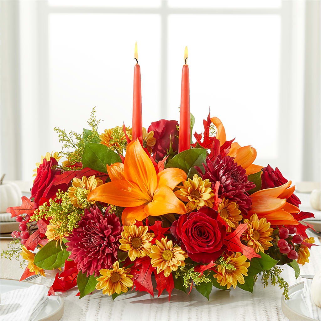 Autumn's Embrace Centerpiece –  Ros-al Floral, Forest City PA