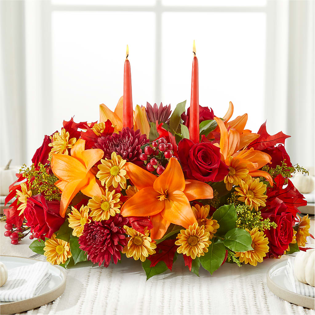 Autumn's Embrace Centerpiece –  Ros-al Floral, Forest City PA