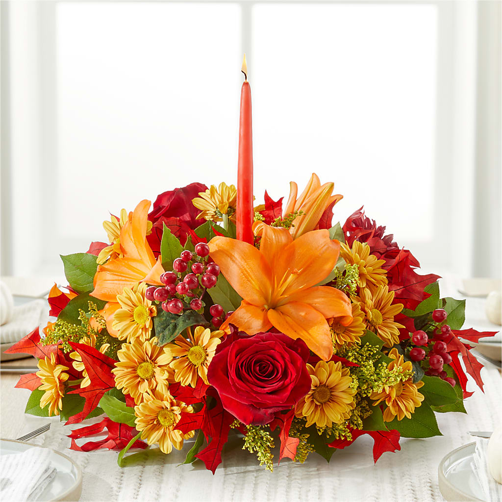 Autumn's Embrace Centerpiece –  Ros-al Floral, Forest City PA
