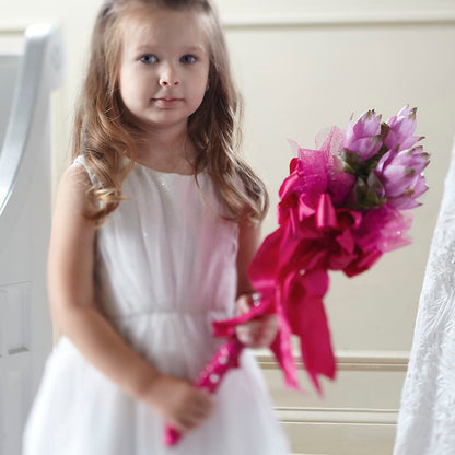 Sparkle Pink Flower Girl Bouquet –  Ros-al Floral, Forest City PA
